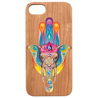 Hamsa Elephant - UV Color Printed - Wooden Phone Case