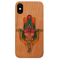 Hamsa Elephant - UV Color Printed - Wooden Phone Case