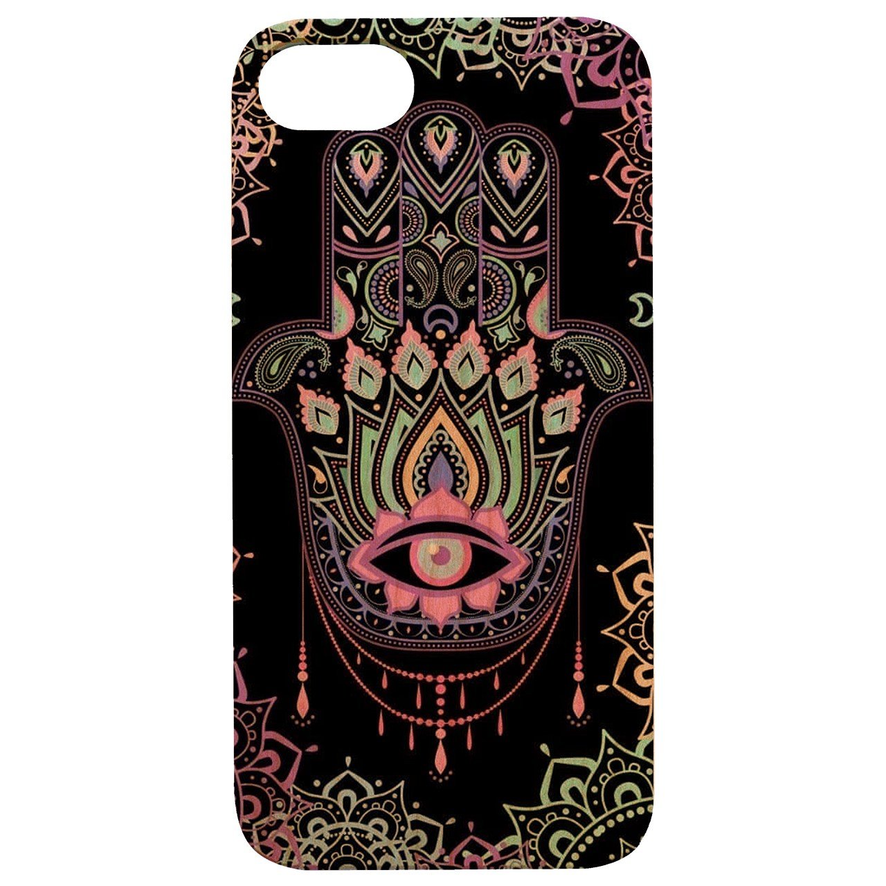 Hamsa Eye - UV Color Printed - Wooden Phone Case