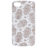 Hamsa Pattern - Engraved - Wooden Phone Case