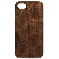 Hamsa Pattern - Engraved - Wooden Phone Case