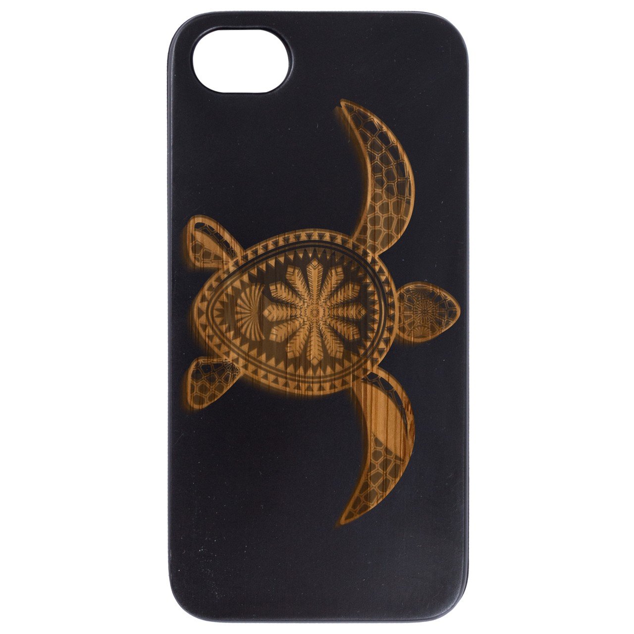 Hawaiian Turtle  - Engraved - Wooden Phone Case