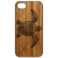 Hawaiian Turtle  - Engraved - Wooden Phone Case