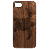 Hawaiian Turtle  - Engraved - Wooden Phone Case