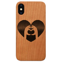 Heart Love Is Love - UV Color Printed - Wooden Phone Case