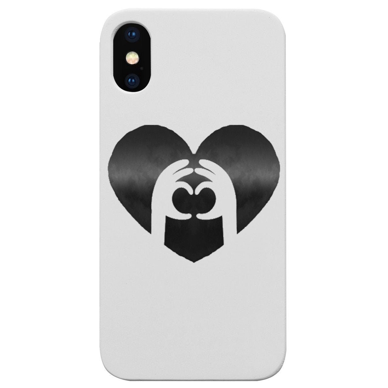 Heart Love Is Love - UV Color Printed - Wooden Phone Case