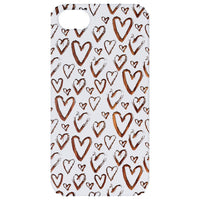 Heart Pattern  - Engraved - Wooden Phone Case