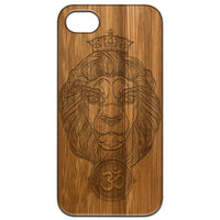 Heraldic Lion - Engraved - Wooden Phone Case