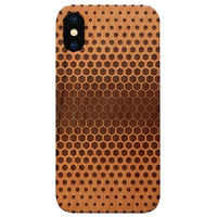  Hexagon Pattern 2 - Engraved - Wooden Phone Case - IPhone 13 Models