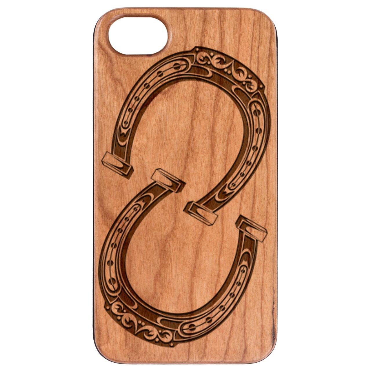  Horse Shoes - Engraved - Wooden Phone Case - IPhone 13 Models