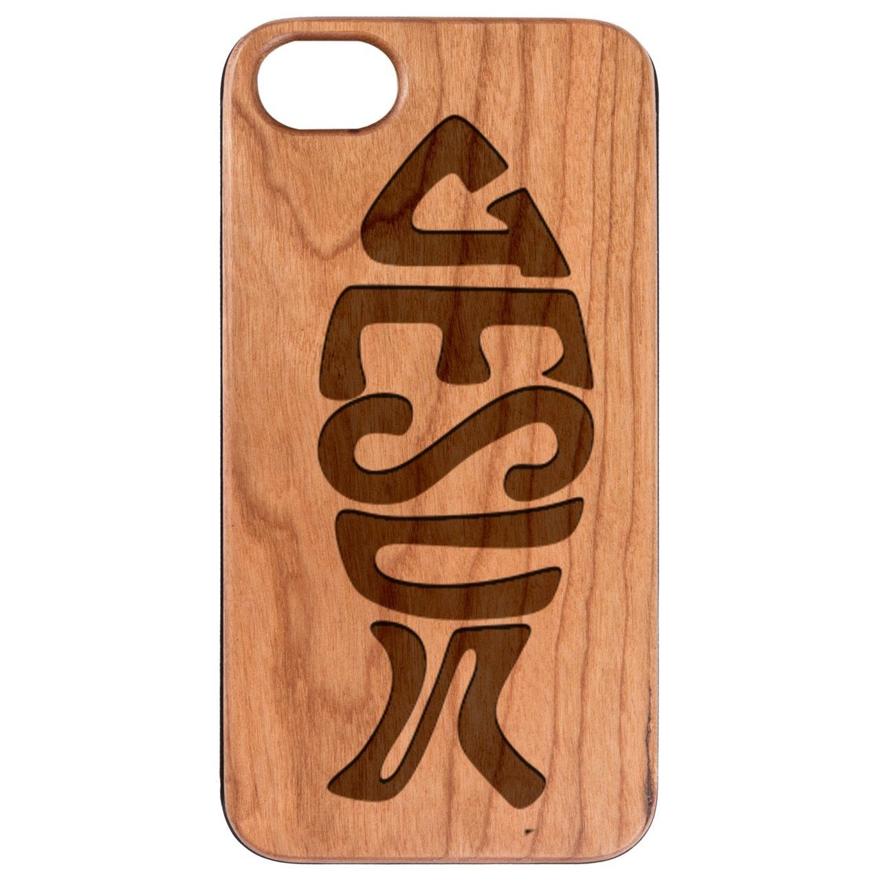  Ichthys Jesus 2 - Engraved - Wooden Phone Case - IPhone 13 Models