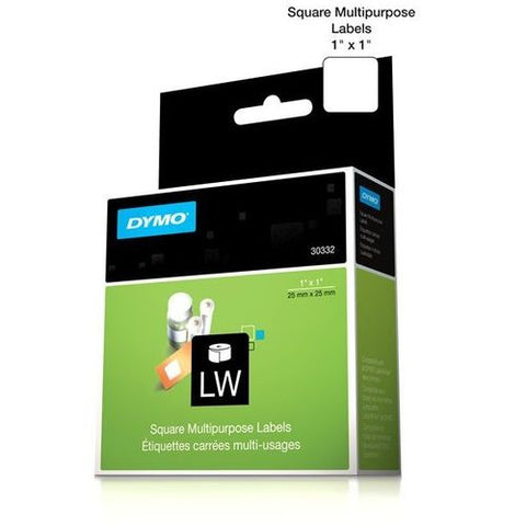 Dymo LabelWriter Multipurpose Labels 1" x 1", White, 750 Labels/Roll