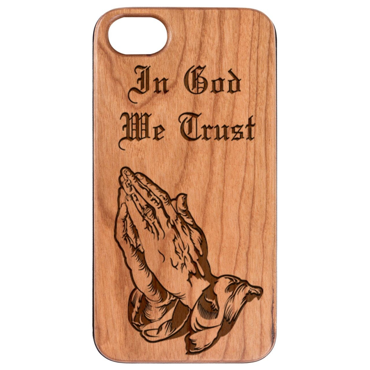  In God We Trust - Engraved - Wooden Phone Case - IPhone 13 Models