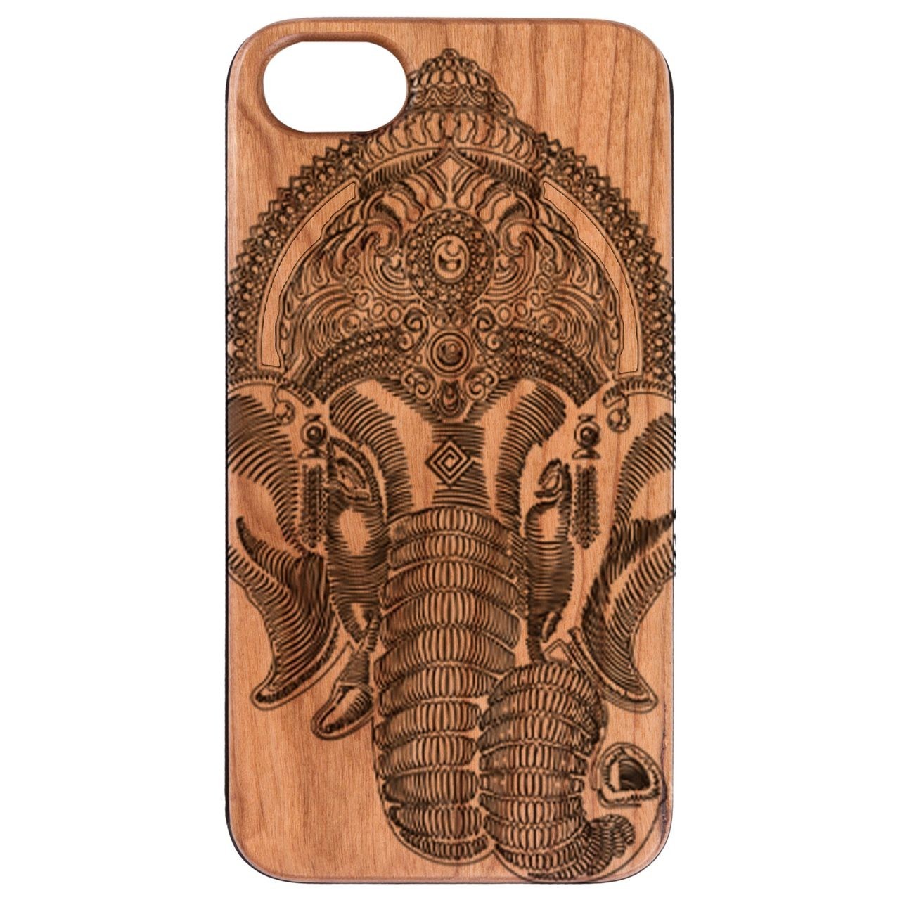  Indian Elephant - Engraved - Wooden Phone Case - IPhone 13 Models