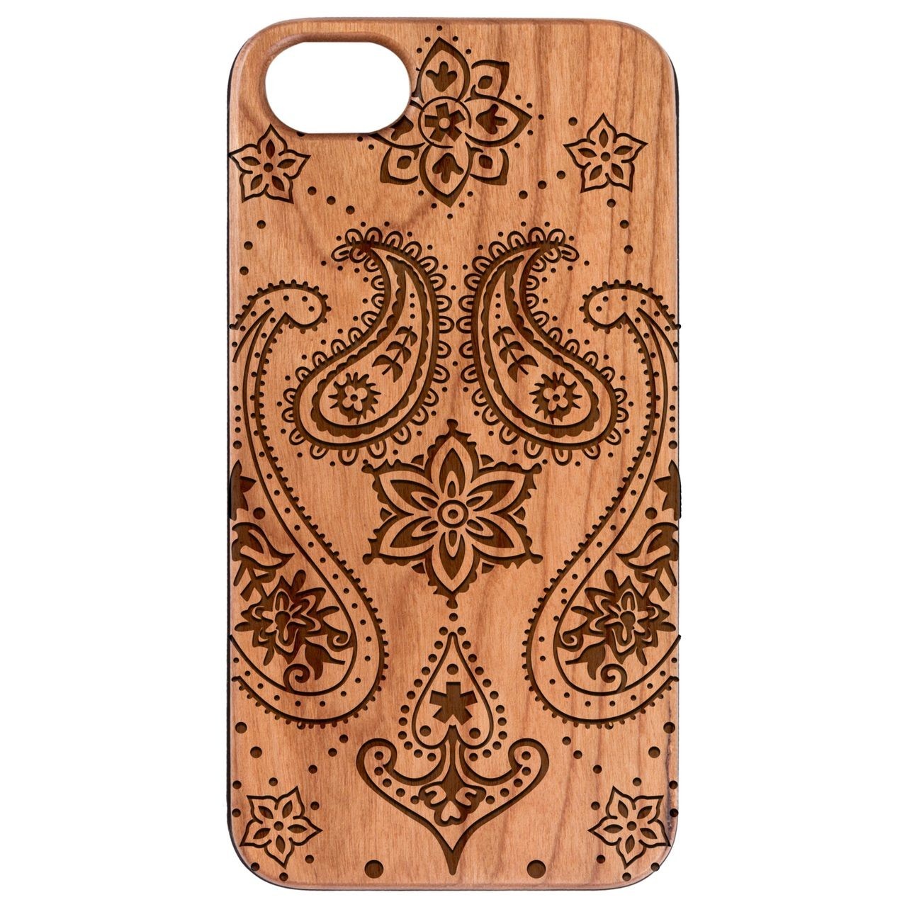  Indian Flower - Engraved - Wooden Phone Case - IPhone 13 Models