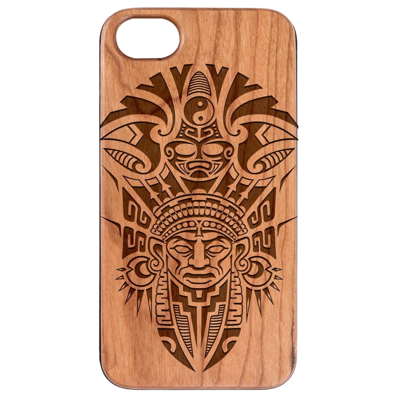  Indian Mask - Engraved - Wooden Phone Case - IPhone 13 Models