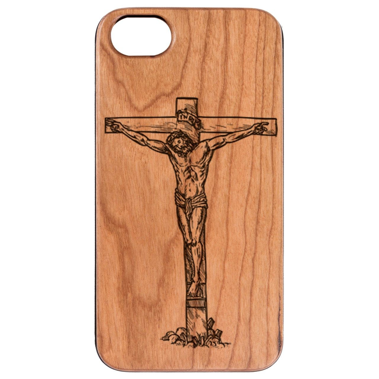  Jesus Cross - Engraved - Wooden Phone Case - IPhone 13 Models