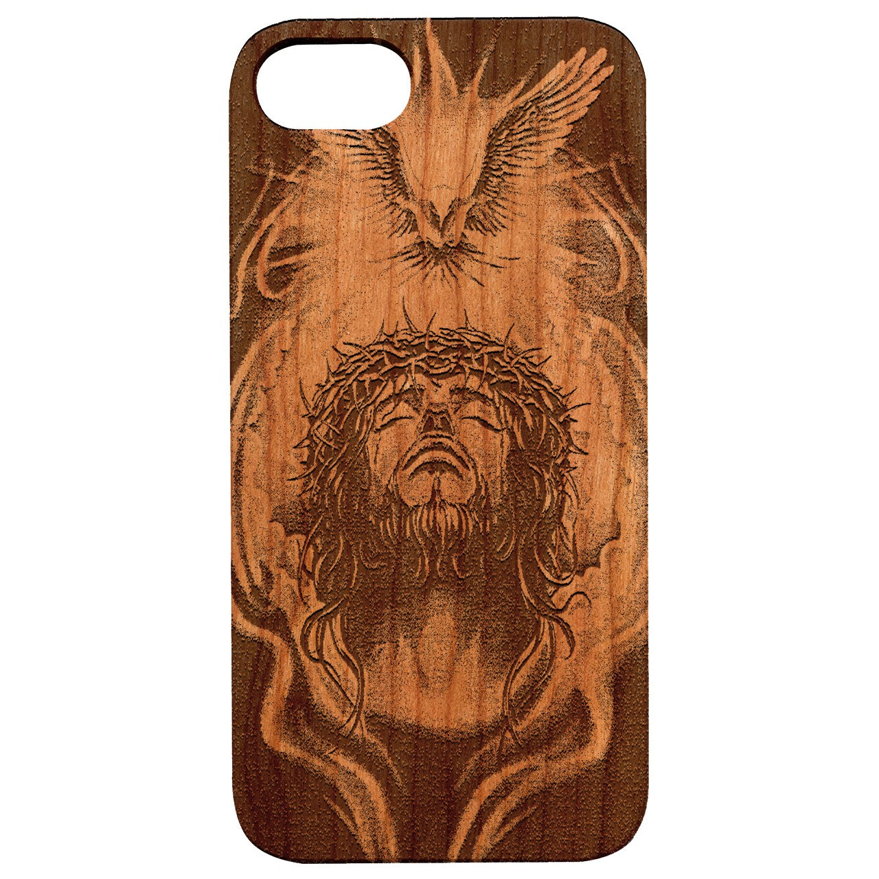  Jesus Crown - Engraved - Wooden Phone Case - IPhone 13 Models