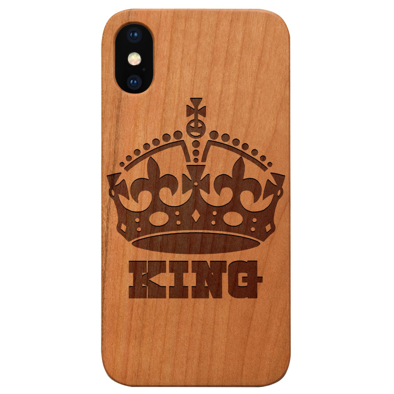  King - Engraved - Wooden Phone Case - IPhone 13 Models