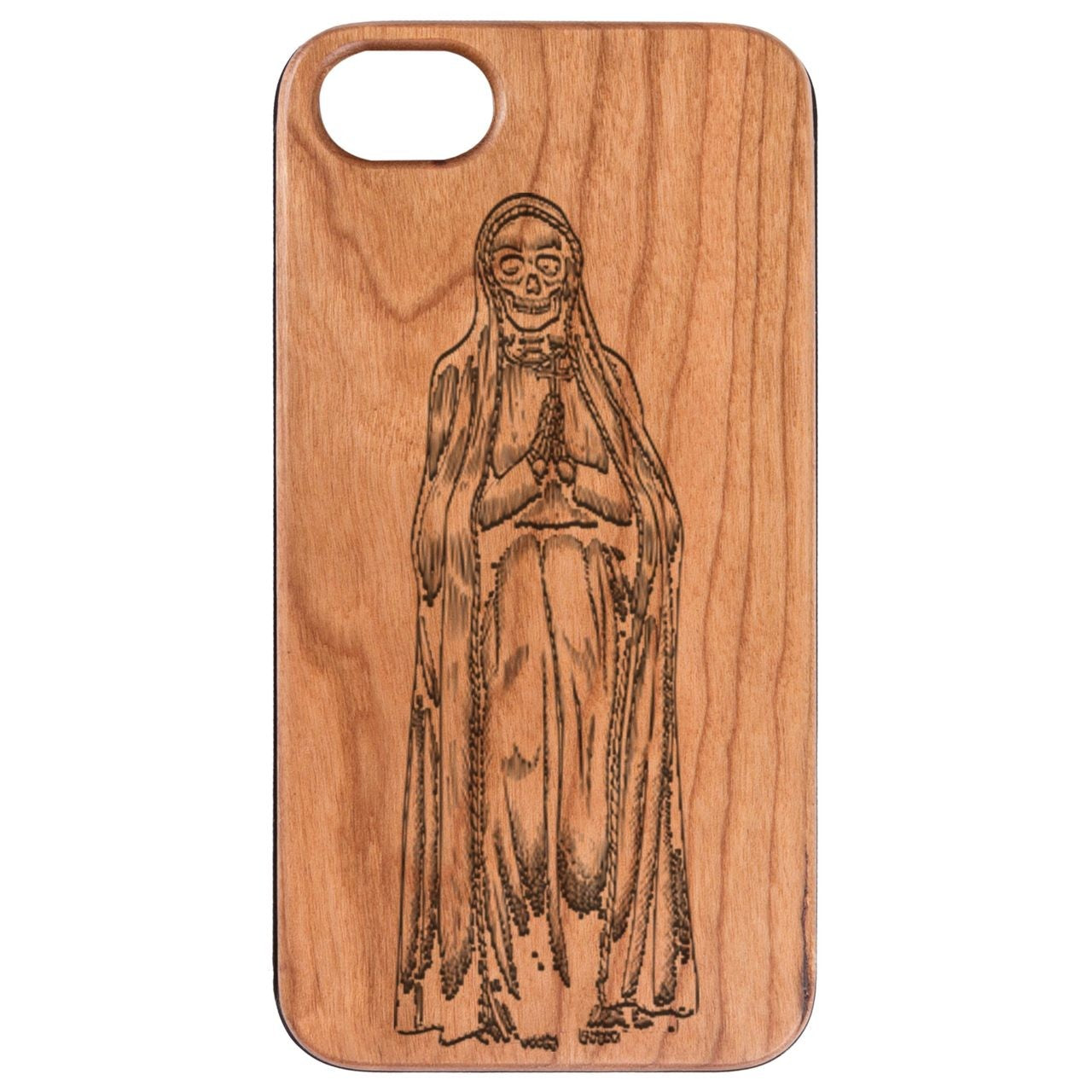  La Santa Muerte 2 - Engraved - Wooden Phone Case - IPhone 13 Models