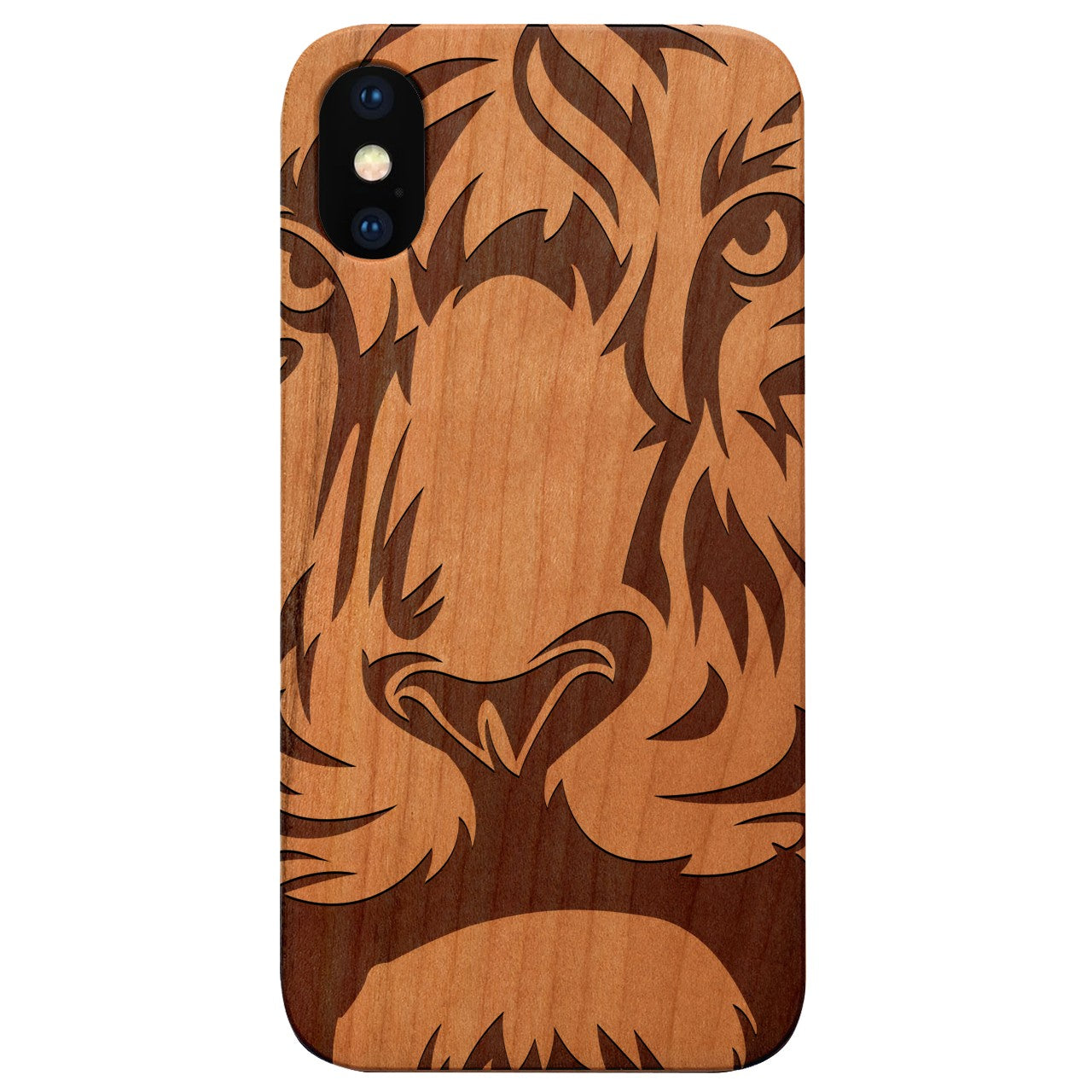  Lion Face 1 - Engraved - Wooden Phone Case - IPhone 13 Models
