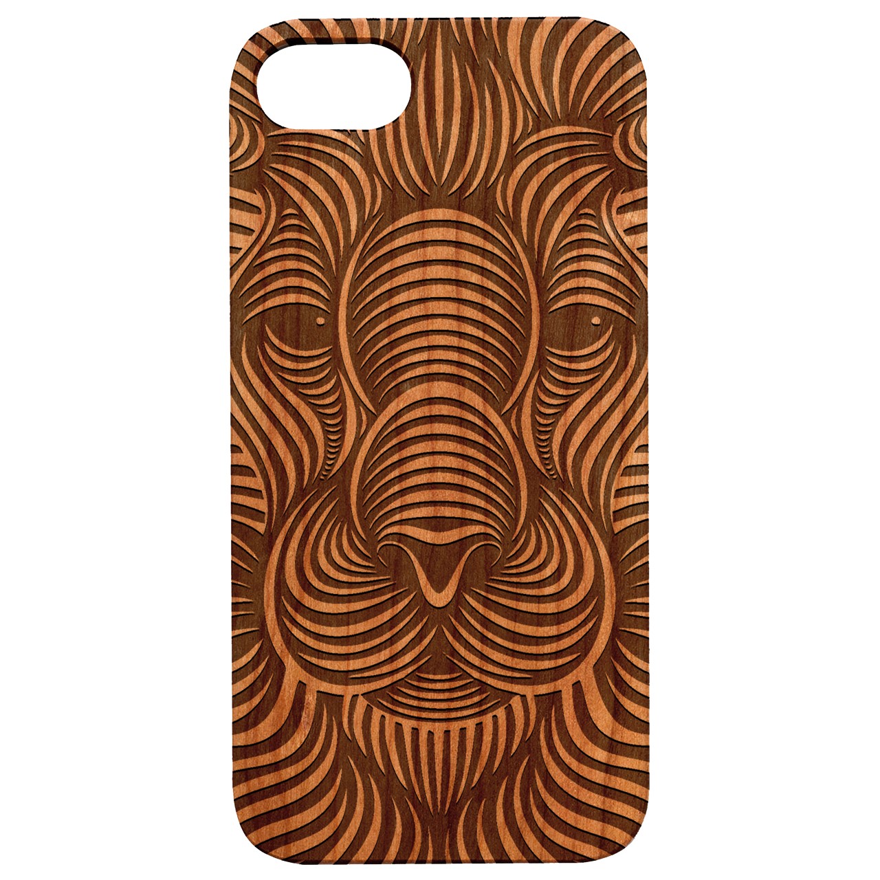  Lion Waves - Engraved - Wooden Phone Case - IPhone 13 Models