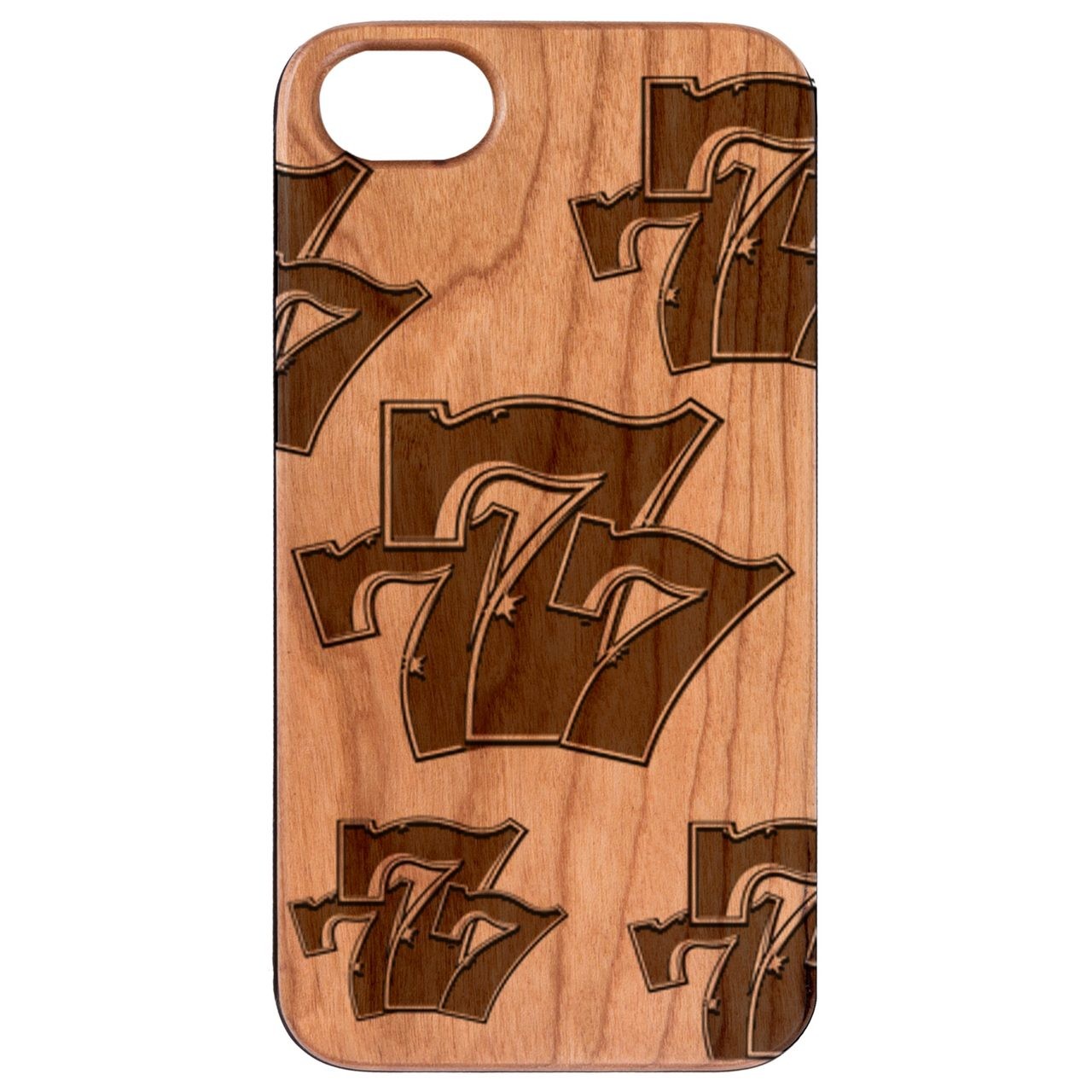  Lucky Seven - Engraved - Wooden Phone Case - IPhone 13 Models