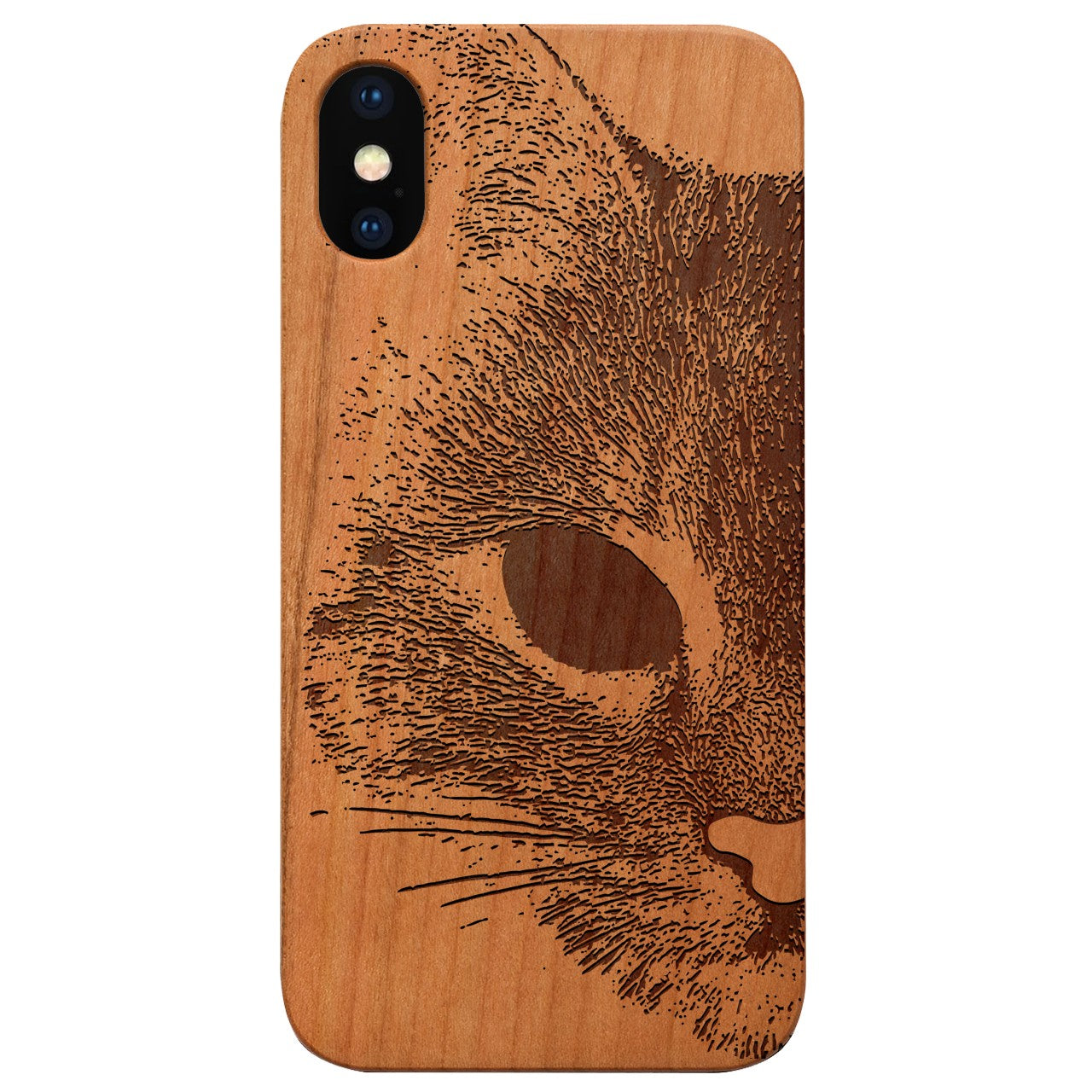  Mad Cat - Engraved - Wooden Phone Case - IPhone 13 Models