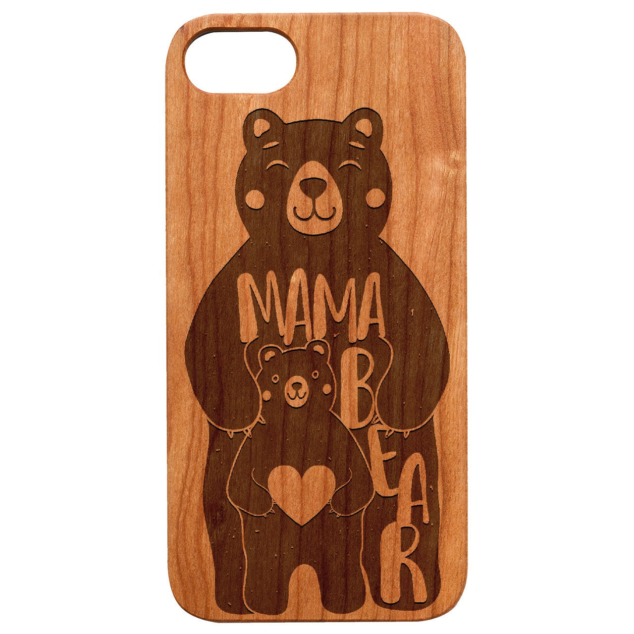  Mama Bear - Engraved - Wooden Phone Case - IPhone 13 Models