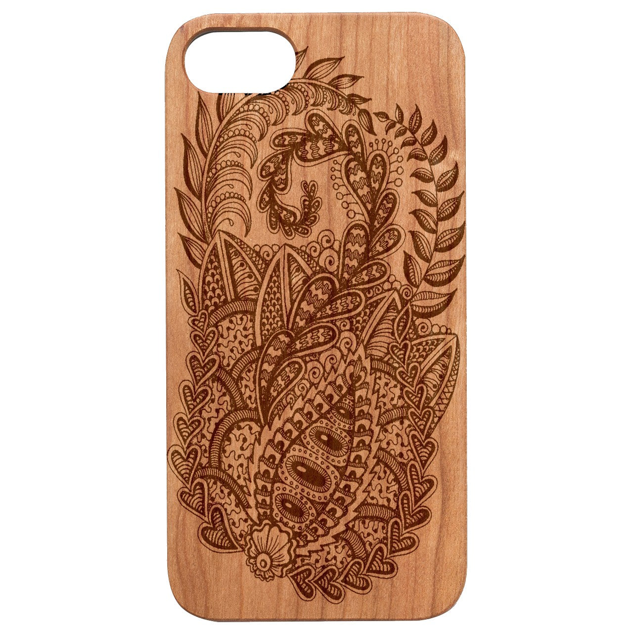  Mandala Leaves 2  - Engraved - Wooden Phone Case - IPhone 13 Models
