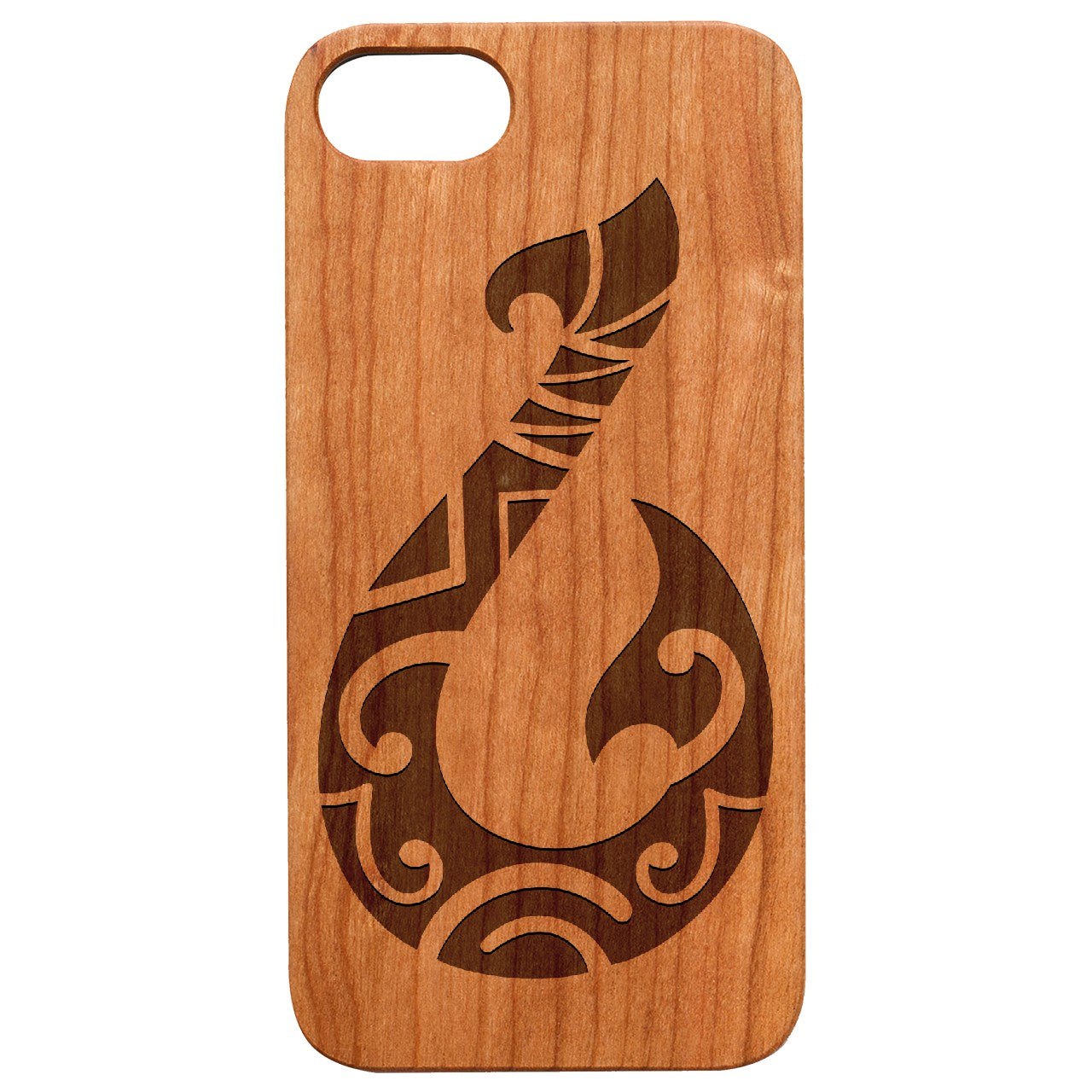  Maori Hook - Engraved - Wooden Phone Case - IPhone 13 Models