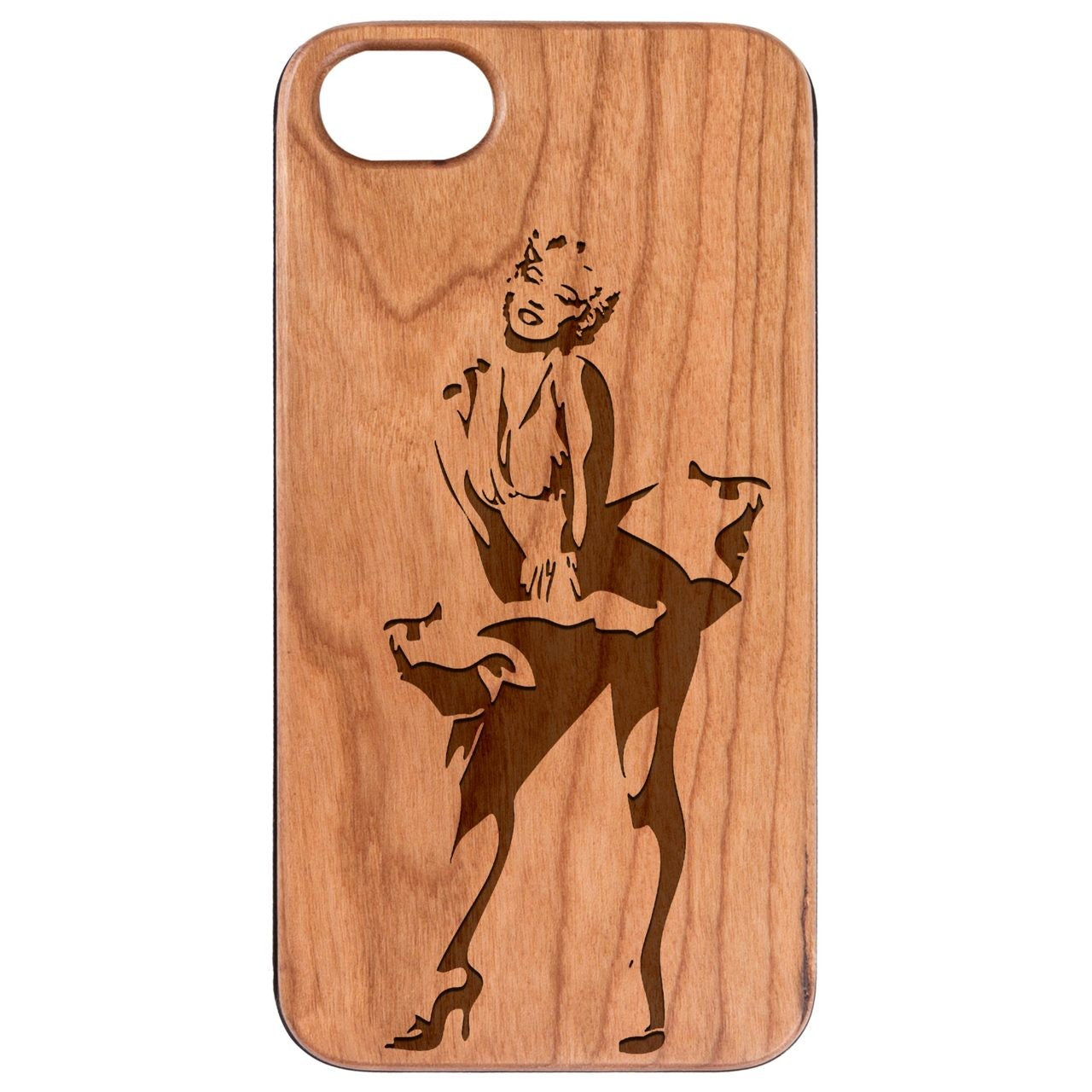  Marilyn Monroe 2 - Engraved - Wooden Phone Case - IPhone 13 Models