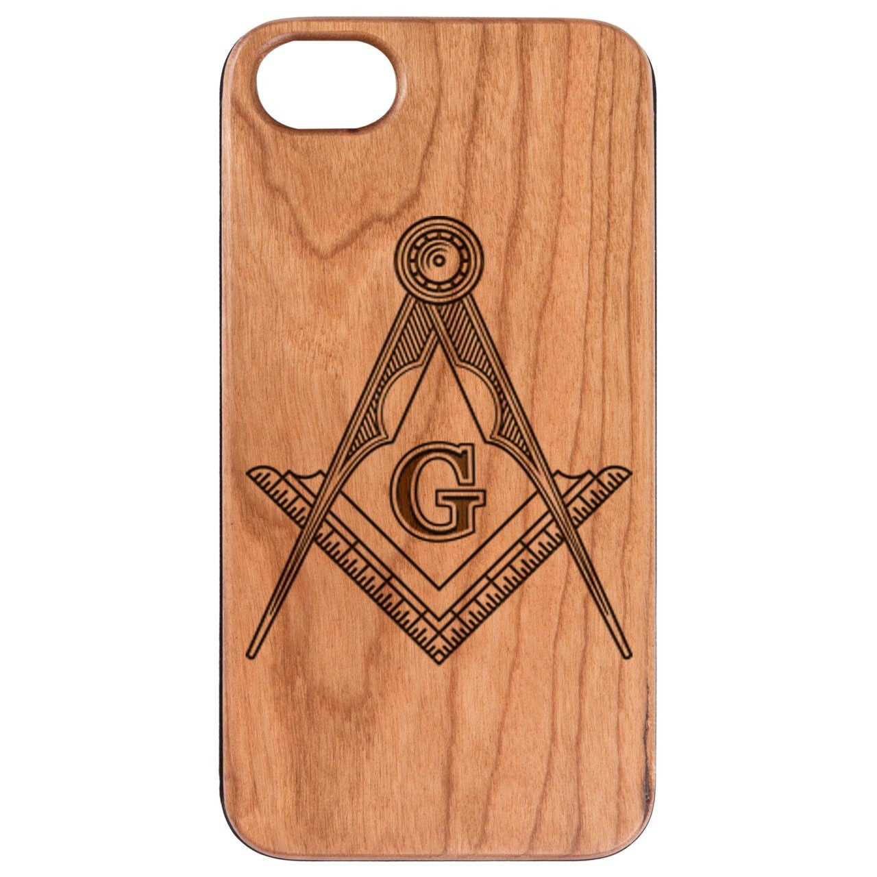  Masonic Emblem - Engraved - Wooden Phone Case - IPhone 13 Models