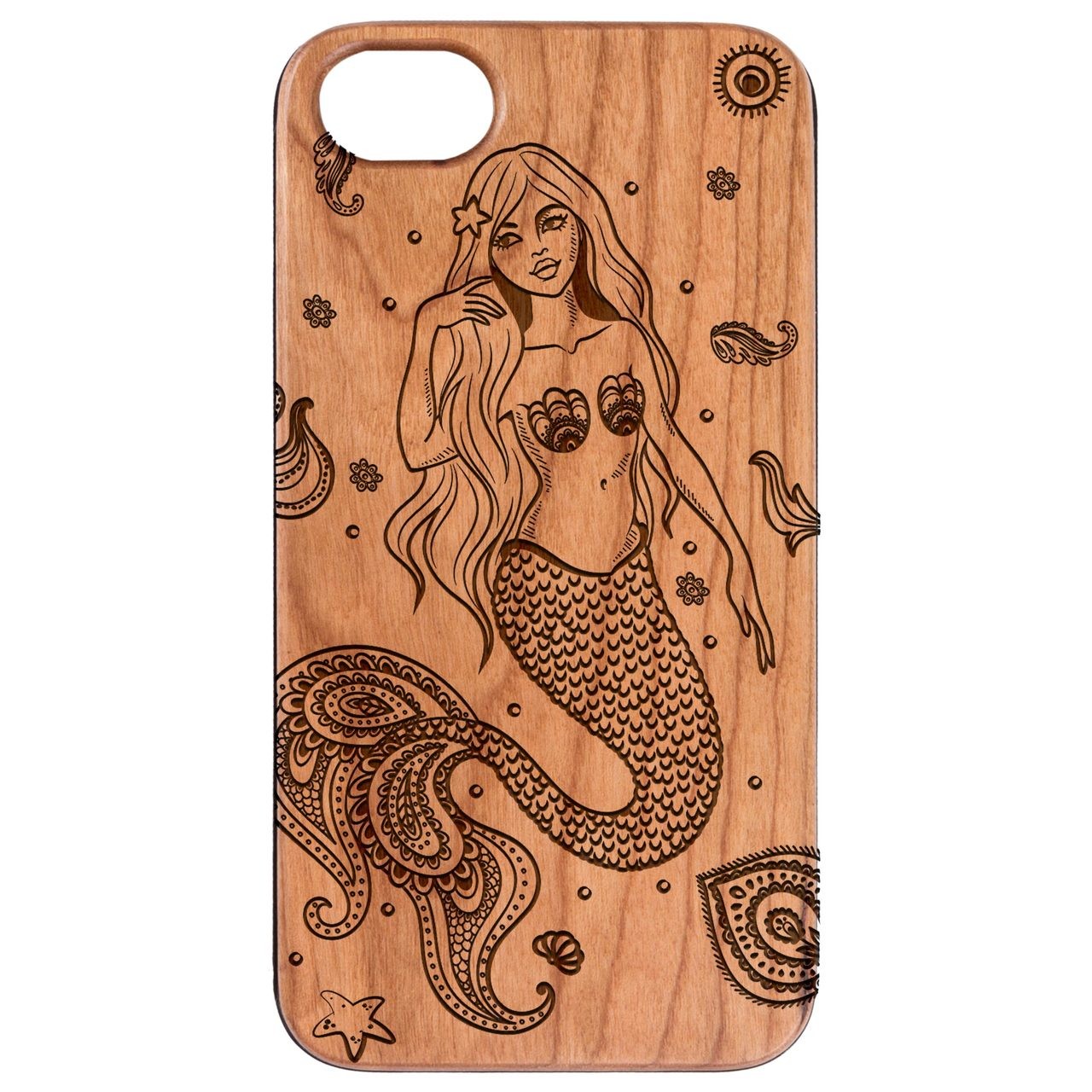  Mermaid - Engraved - Wooden Phone Case - IPhone 13 Models