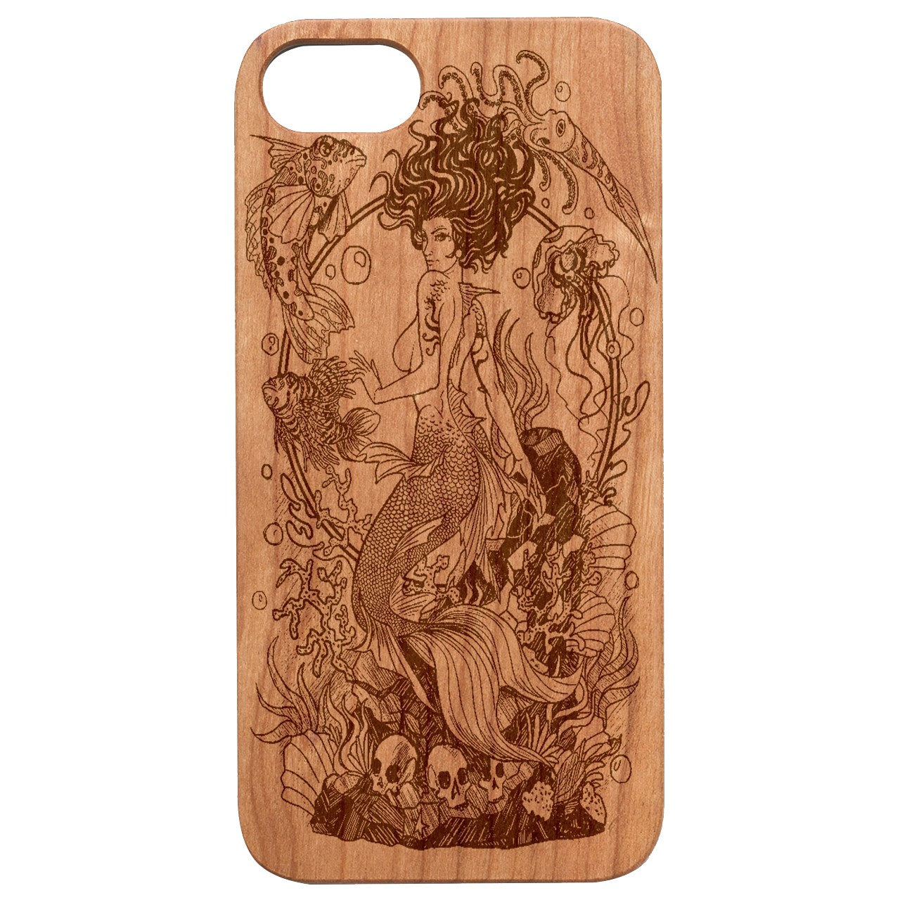  Mermaid 2 - Engraved - Wooden Phone Case - IPhone 13 Models