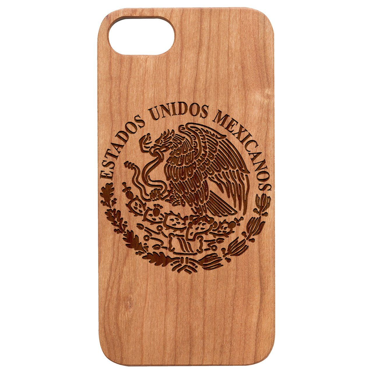  Mexico Arms - Engraved - Wooden Phone Case - IPhone 13 Models