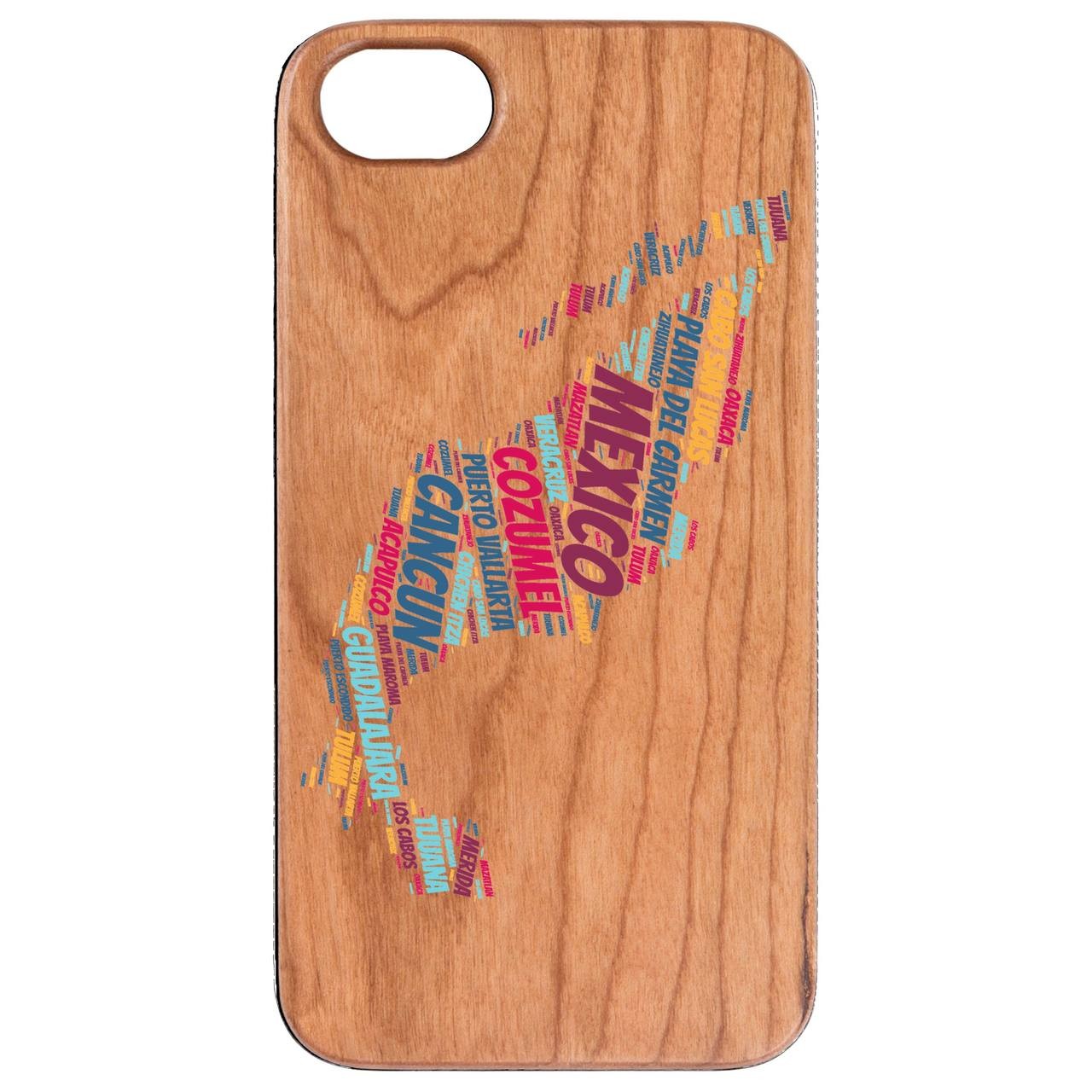  Mexico Map - UV Color Printed - Wooden Phone Case - IPhone 13 Models
