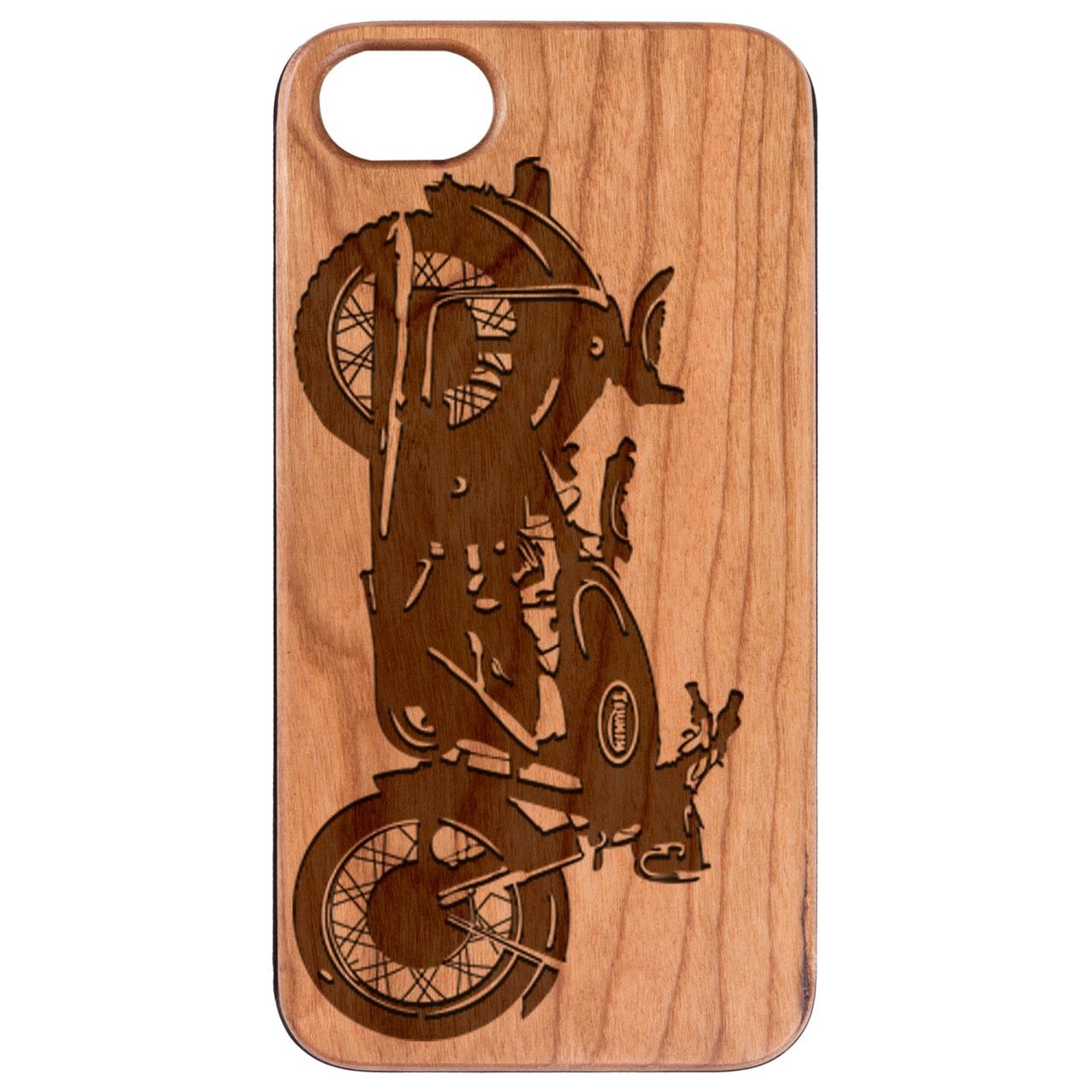  Motorcycle - Engraved - Wooden Phone Case - IPhone 13 Models