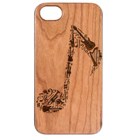  Music Note - Engraved - Wooden Phone Case - IPhone 13 Models