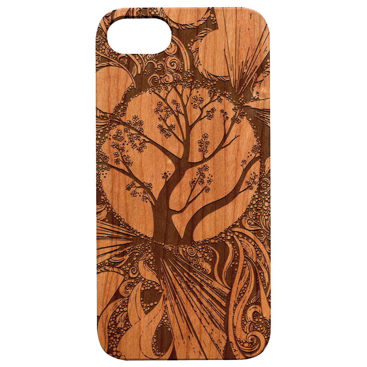  Mystic Tree - Engraved - Wooden Phone Case - IPhone 13 Models