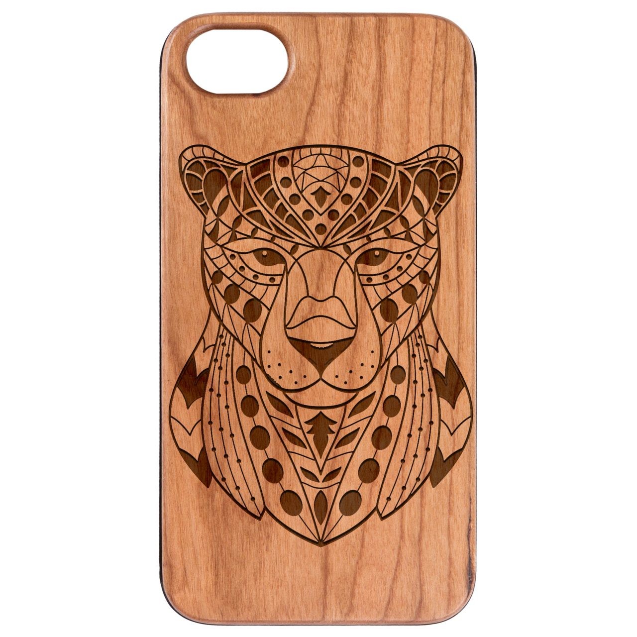  Panther Face - Engraved - Wooden Phone Case - IPhone 13 Models