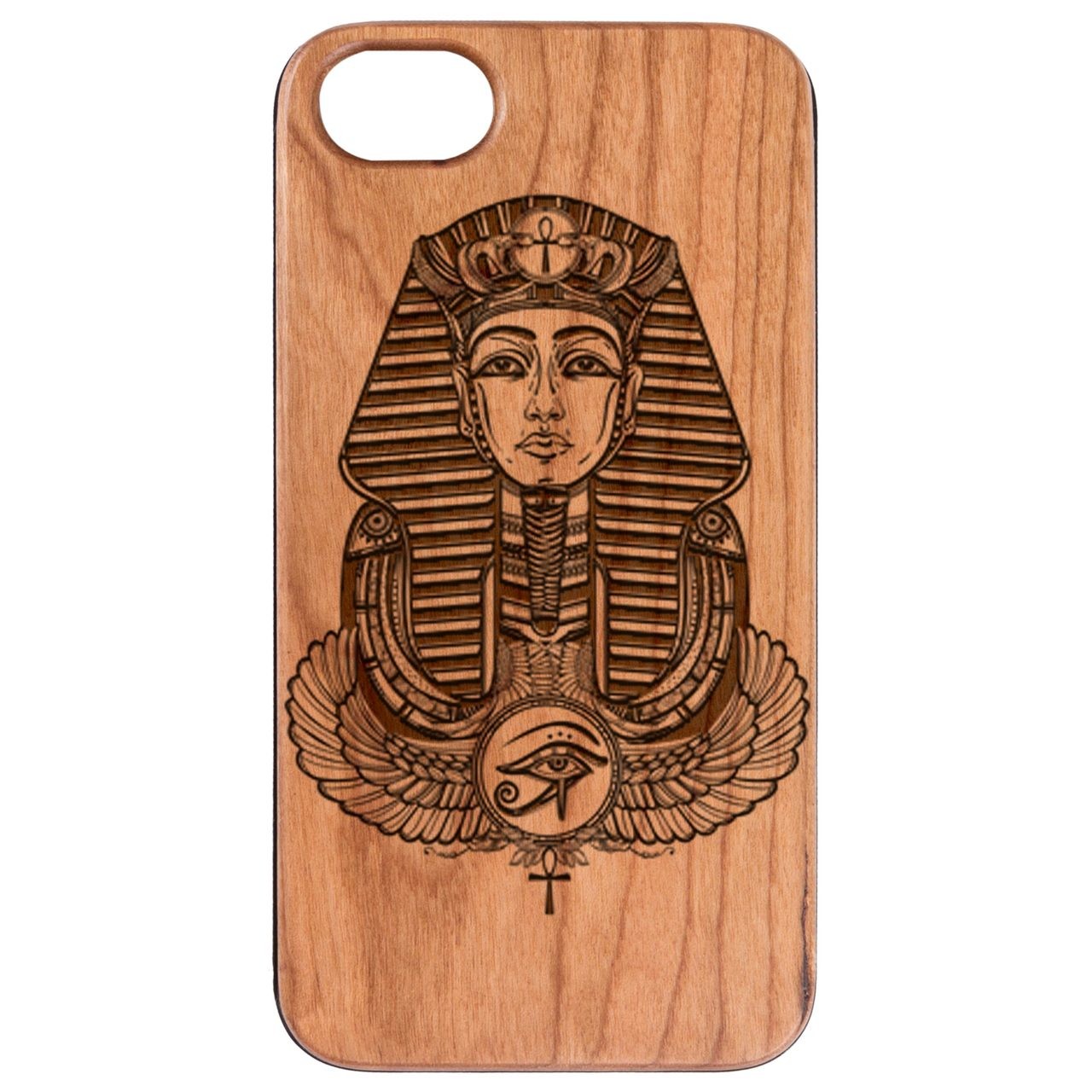  Pharaoh Head - Engraved - Wooden Phone Case - IPhone 13 Models