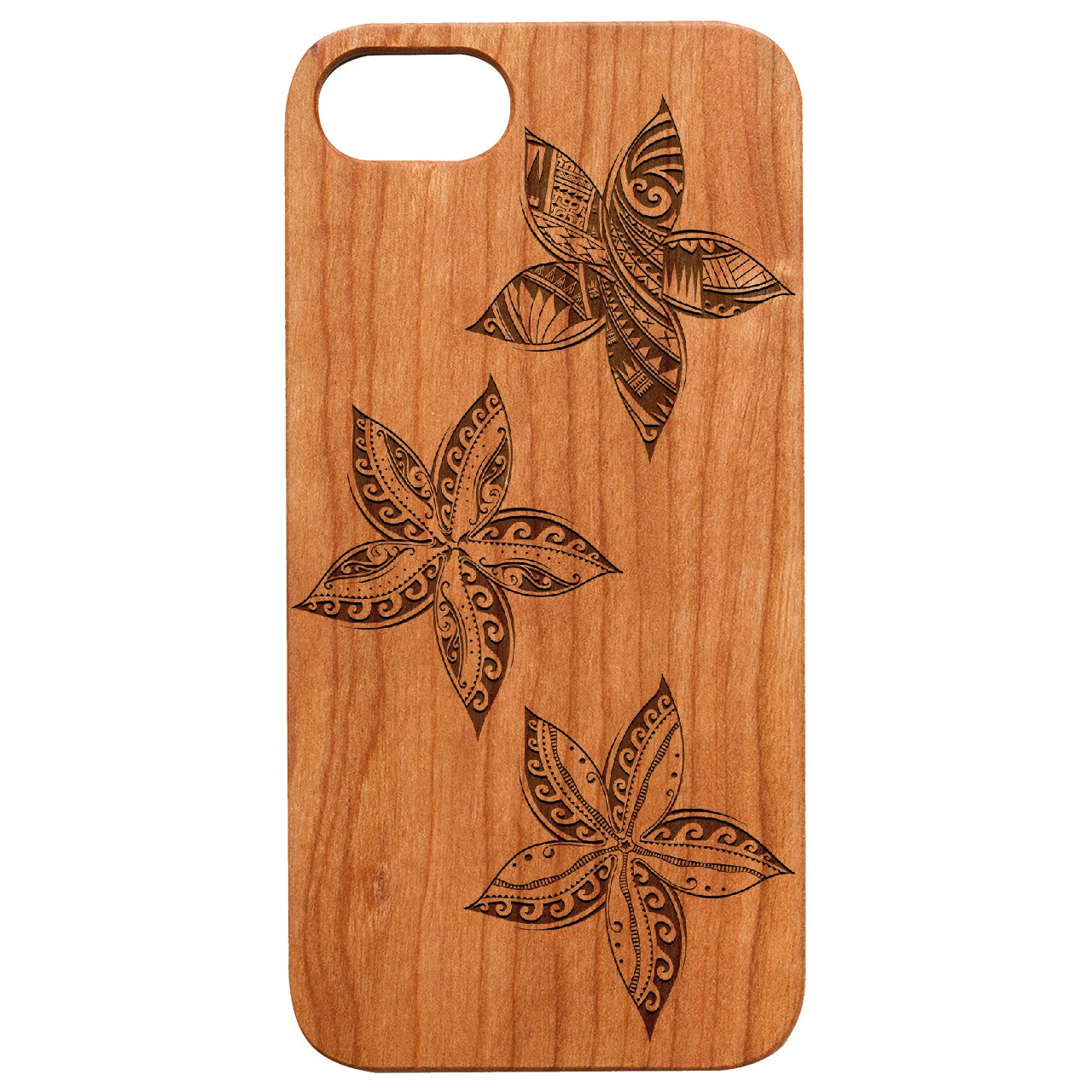  Plumeria - Engraved - Wooden Phone Case - IPhone 13 Models