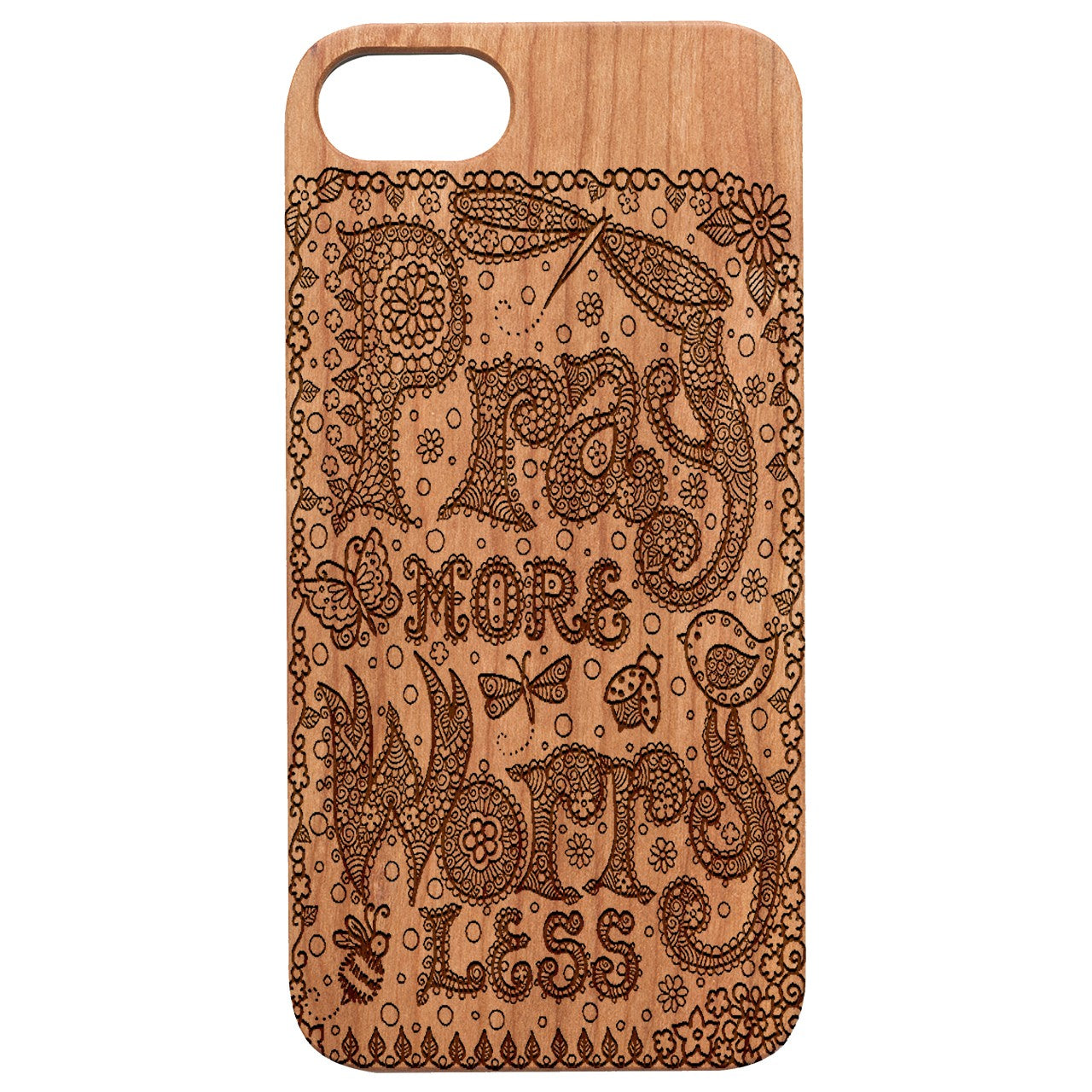 Pray More - Engraved - Wooden Phone Case - IPhone 13 Models