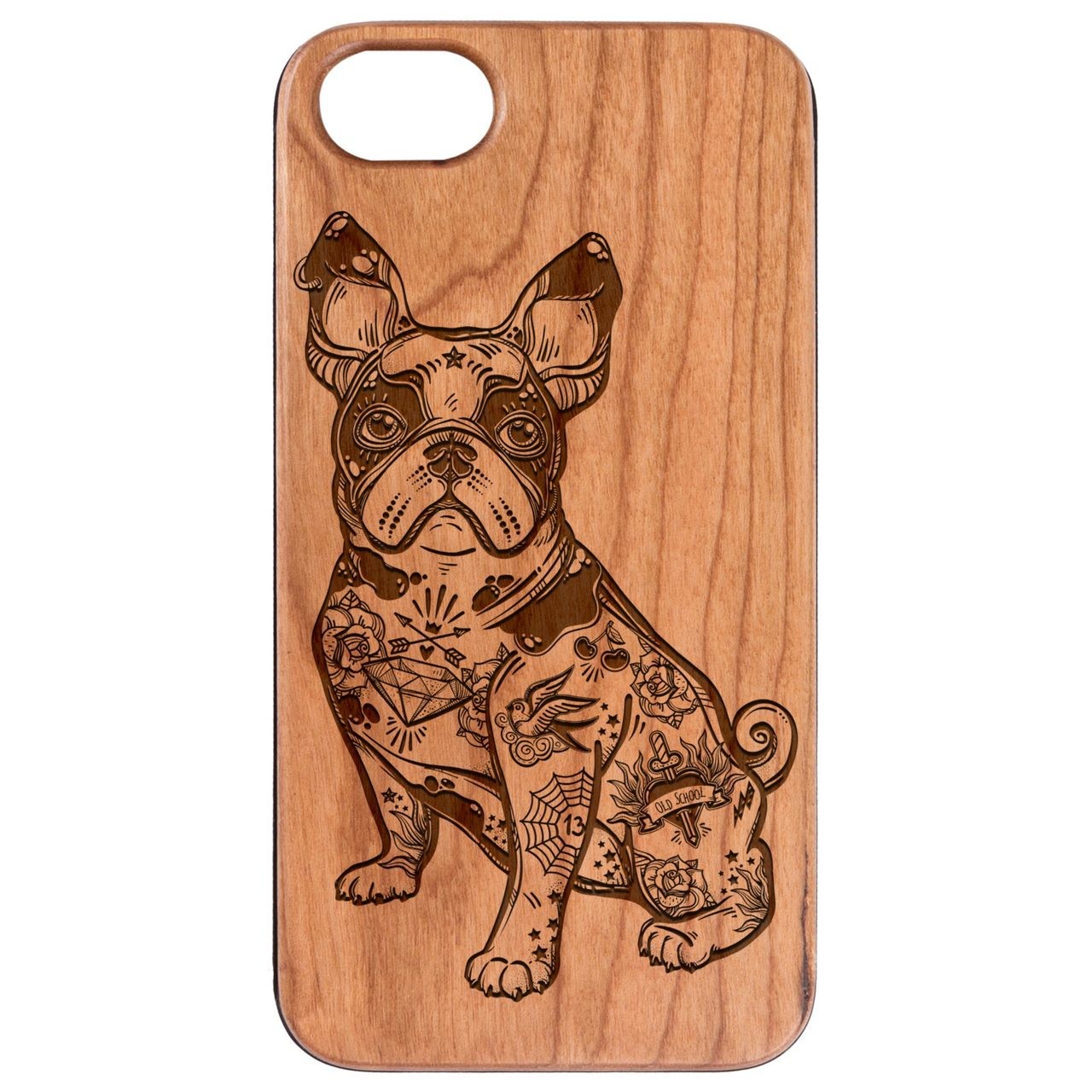  Pug Dog - Engraved - Wooden Phone Case - IPhone 13 Models