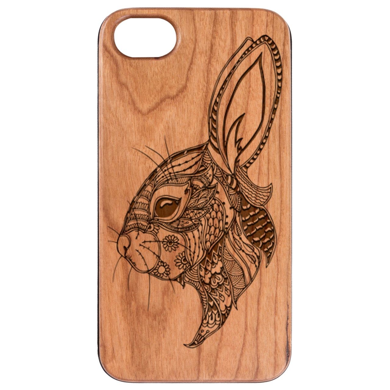  Rabbit Head - Engraved - Wooden Phone Case - IPhone 13 Models