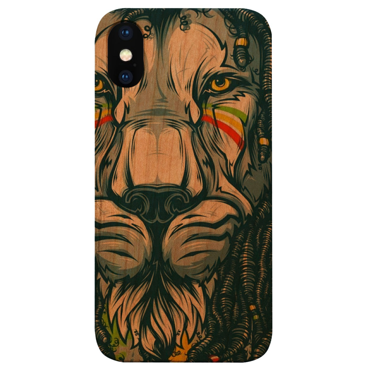 Rasta Lion - UV Color Printed - Wooden Phone Case - IPhone 13 Models