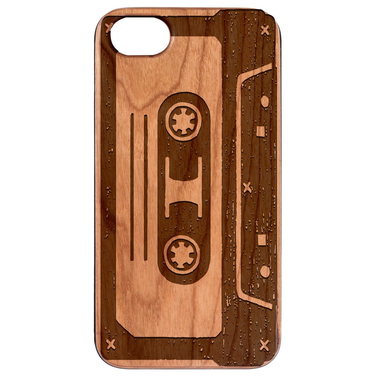  Retro Cassette - Engraved - Wooden Phone Case - IPhone 13 Models