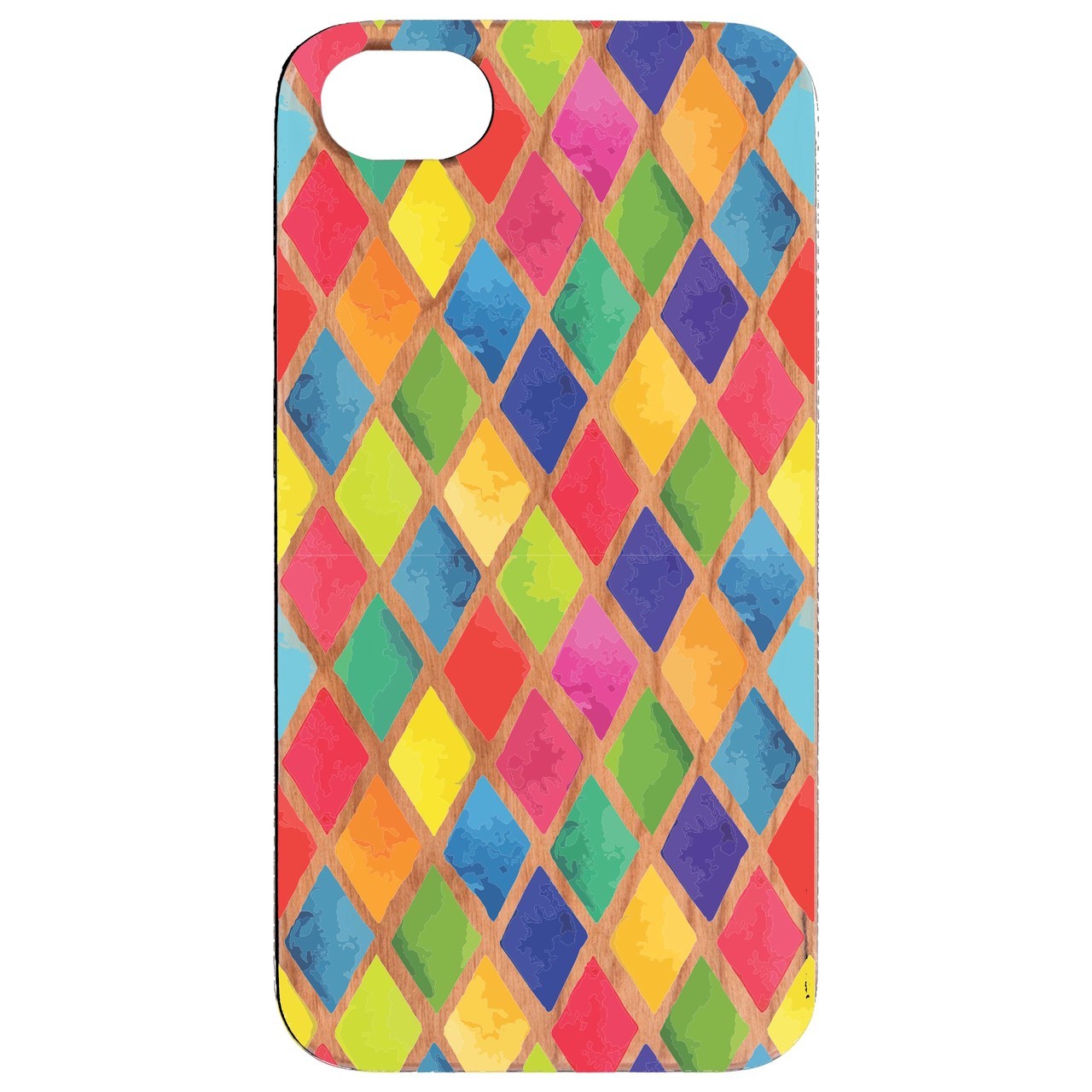 Rhombus - UV Color Printed - Wooden Phone Case - IPhone 13 Models