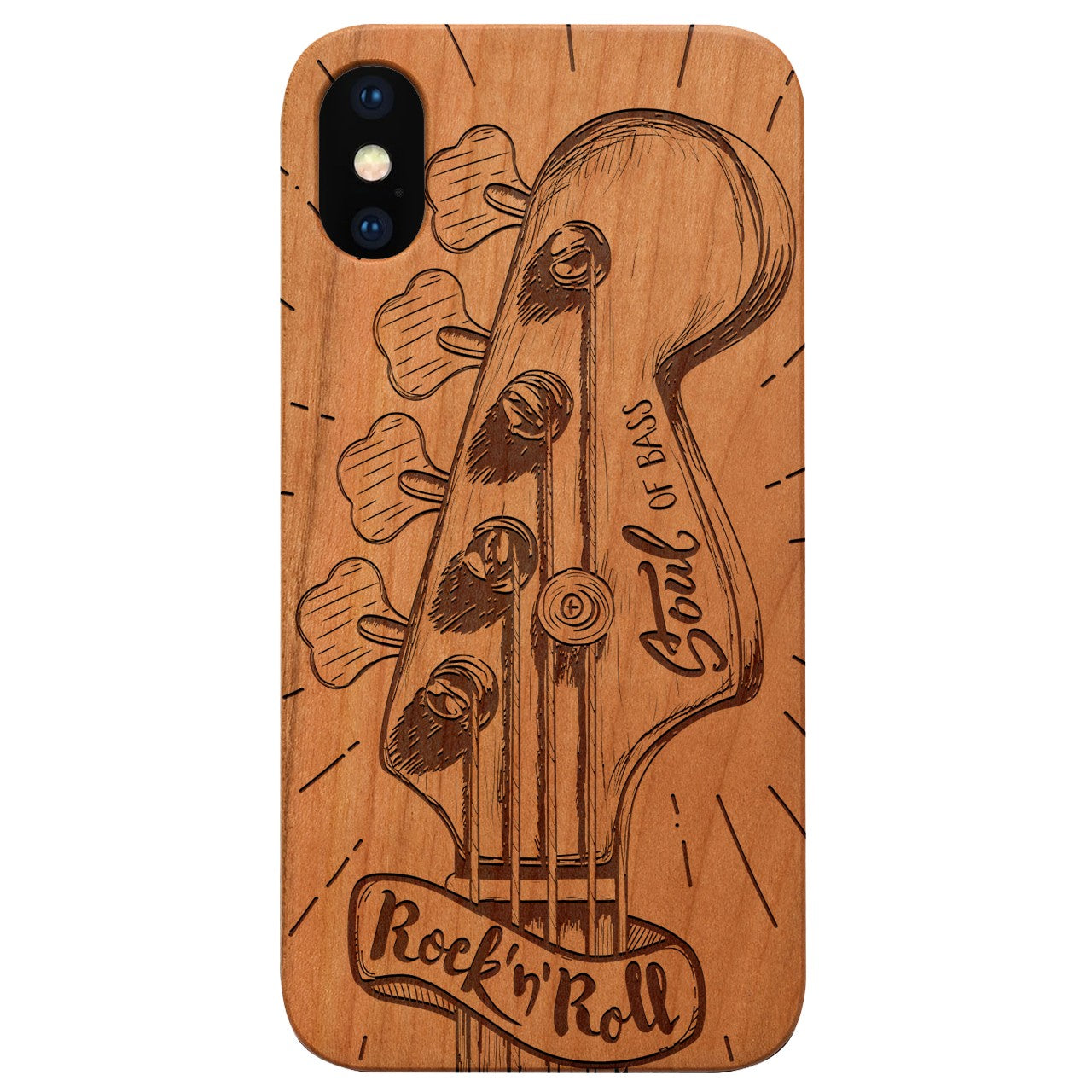  Rock n Roll Bass - Engraved - Wooden Phone Case - IPhone 13 Models